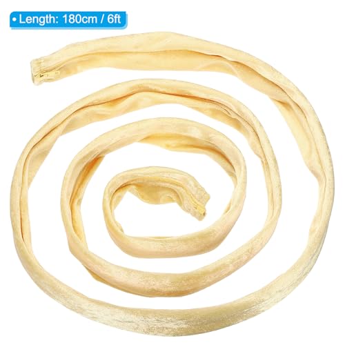 Image of PATIKIL 6ft Lamp Chain Cover, Chain Protective Sleeve Washable with Zipper for Chandelier Lighting Wires Swing Light Fixture, Beige