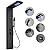 BATHLAVISH Shower Panel Tower System 5 in 1 Stainless Steel Rainfall Shower Panels with 5-Functions, 4 Enlarged Body Massage Jets, Handheld Head, Wall Mounted Matte Black