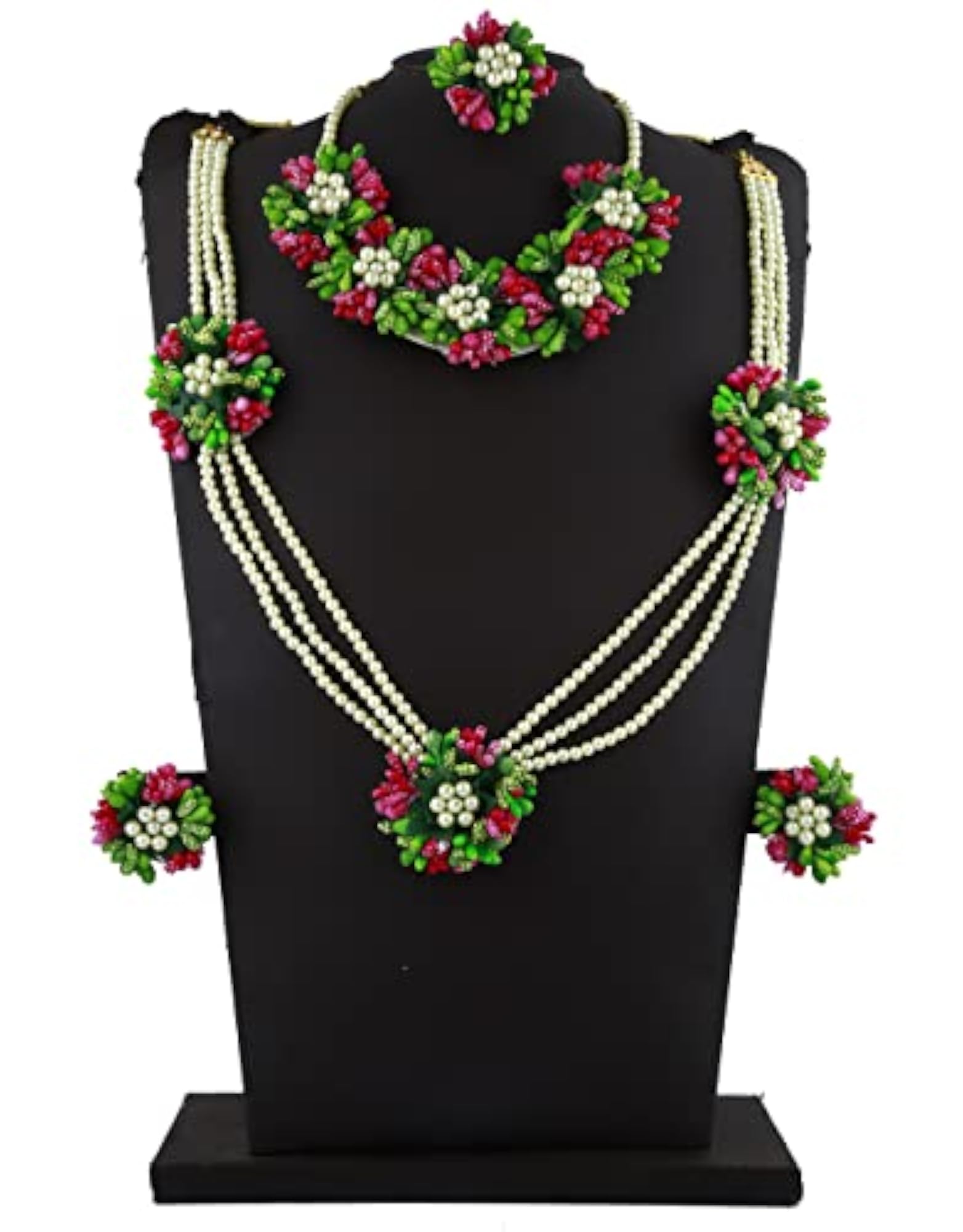 Traditional Bridal Flower Combo Set for Haldi & Mehndi