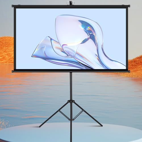 Pantalla retráctil con soporte 72" 16:9 para proyector