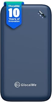 GlocalMe UPP 4G Mobile WiFi Hotspot, No SIM required, no roaming fees, MiFi Router with 1GB global Data, superlight 113g, Portable WiFi device for Travel in 200+ Countries (Blue)