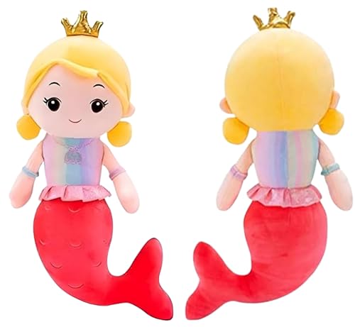 Image of Tickles Mermaid Doll Soft Stuffed Plush Toy for Kids Boys & Girls Birthday Gift (Color: Red Size: 50 cm)