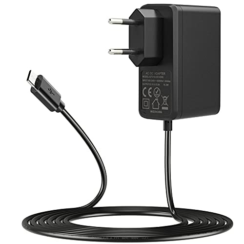 SoulBay Bloc d'alimentation pour Raspberry Pi 4 modèle B (1 Go 2 Go 4 Go) avec connecteur USB-C et câble de 3,8 ft 5,1 V 3 A Cover