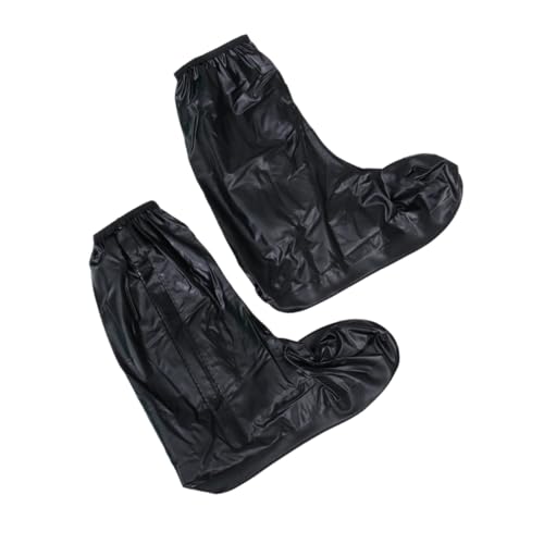 COSMEVIVI Men's High- Shoe Xxl Black Pvc Overshoes Zipper Non- Rainproof for Outdoor Use