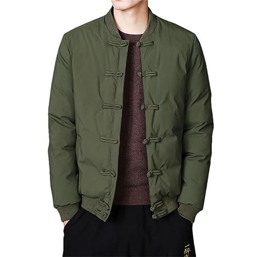 Chinese Traditional Clothing Men's Thickened Cotton Baseball Suit Pilot Jacket for Winter Thick Casual Retro Jacket