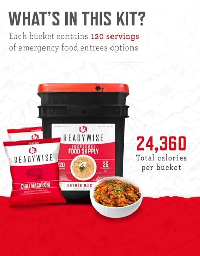 ReadyWise Emergency Food Supply - 120 Servings Favorites Sample Bucket, Survival Food Kit, Freeze Dried Prepper Food & Dehydrated Meals for Camping Essentials & Backpacking, up to 25 Year Shelf Life - Image 5