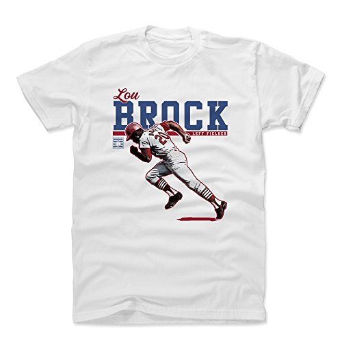 500 LEVEL Lou Brock Shirt (Cotton XX-Large White) - Lou Brock Play B