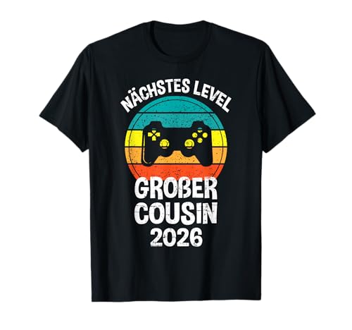 Großer Cousin 2026 Tshirt Gamer Geschenk T-Shirt