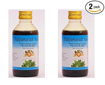 Arya Vaidya Pharmacy Nalpamaradi Coconut Thailam/Oil 200 ml (Pack of 2)