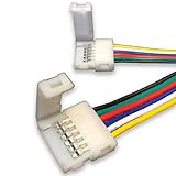 Enchufar y usar: los conectores de 6 pines son fáciles de instalar. Todo lo que necesitas hacer es insertar la tira de luz LED en el conector, emparejar los terminales y cerrar la cubierta de la abrazadera