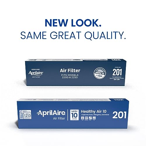 AprilAire 201 Replacement Furnace Filter for AprilAire or Space-Gard 2200 or 2250 Whole-House Air Purifiers - MERV 10, 20x25x6 Air Filter (Pack of 4)