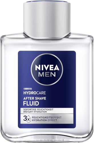 NIVEA MEN Hydrocare After Shave Fluid beruhigendes After Shave für Männer Hautpflege nach der Rasur mit Aloe Vera und Pro Vitamin B5 (100 ml)