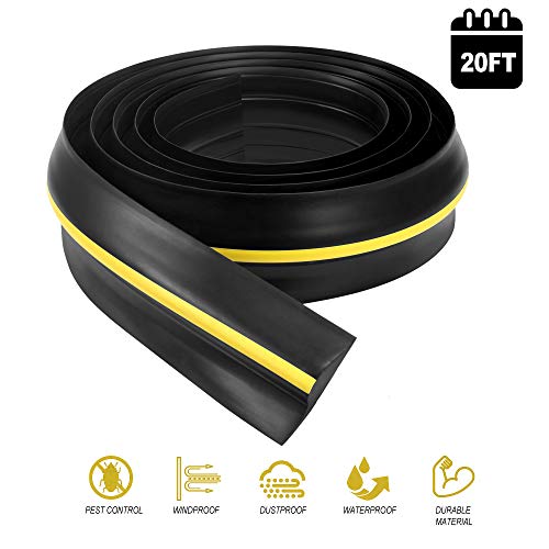 Garage Door Seals Bottom Rubber - 20 Ft Universal Heavy Duty Floor Threshold
