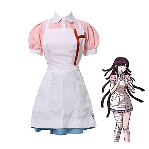 mutou Mikan Tsumiki Cosplay for Dangan Ronpa Mikan Cosplay Outfit Dress Halloween Costume for Women Girls S
