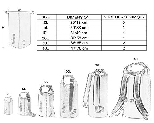 Image of Unigear Floating Waterproof Dry Bag for Kayaking, 2L /5L /10L /20L /30L /40L