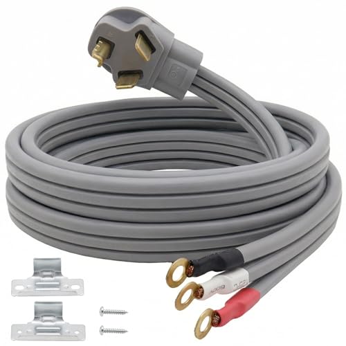 FIRMERST 10 ft 3 Prong Dryer Power Cord 30 Amp 10/3 SRDT NEMA 10-30P Plug