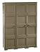 Tontarelli Omnimodus Armadio 3 Ante 4 Moduli, Wengè, 118x47x164 cm, plastica