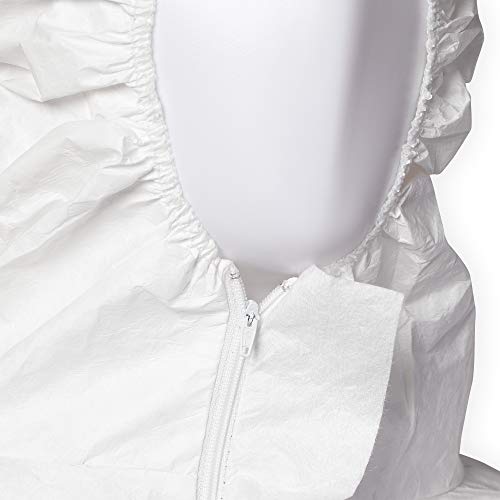 SafeComfort Einweg-Chemikalienschutzanzug Modell H | PSA Kat. III Typ 5b/6b - partikeldicht und bedingt sprühdicht - Infektionsschutz nach EN 14126 (XL)