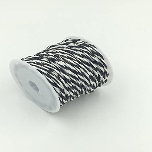 ATORSE® 10M Roll of Paper Rope Cord String for Craft Wrapping Gifts Package Decoration Decor Black White