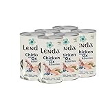 Lenda - Pack 6 x 400g Comida Humeda de Gatos Premium - Pollo con Buey y Arándanos - Comida Blanda para Gatos sin Gluten - con Malta y Multivitaminas (A D E y Taurina)