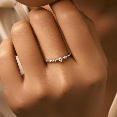 Anillo de plata con moissanita de 3 mm para lucir en cenas de gala 2