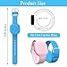 GudCoaks Silicone Bracelet for Tile by Life360 Mate (2024) Tracker, 2 Pack Waterproof Protective Hidden Holder for Tile Mate 2024/2022, Adjustable Watch Band for Kids/Child/Teen/Elderly, Pink+Blue