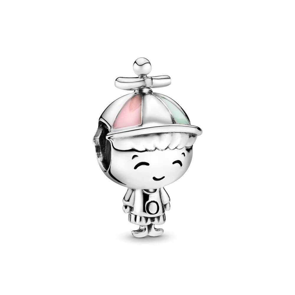 LkwidiAbalorios Charms Colgantes de El niño es de plata esterlina. Cuentas Plata de Ley 925 con Compatible con Pulsera Europeo, Charms para Mujer Niña