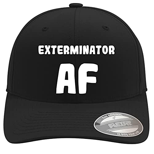 Exterminator AF - Soft Flexfit Baseball Hat Cap, Black, Large X-Large