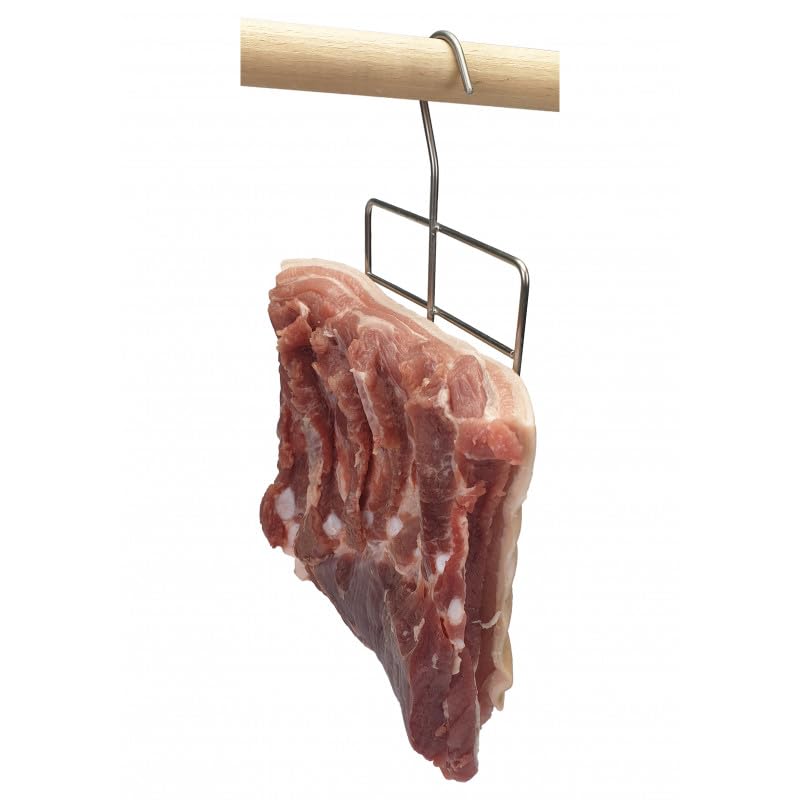 AlcoFermBrew Räucherhaken für Fleisch und Fisch (5 x Haken zum Räuchern Großer Fleischstücke)