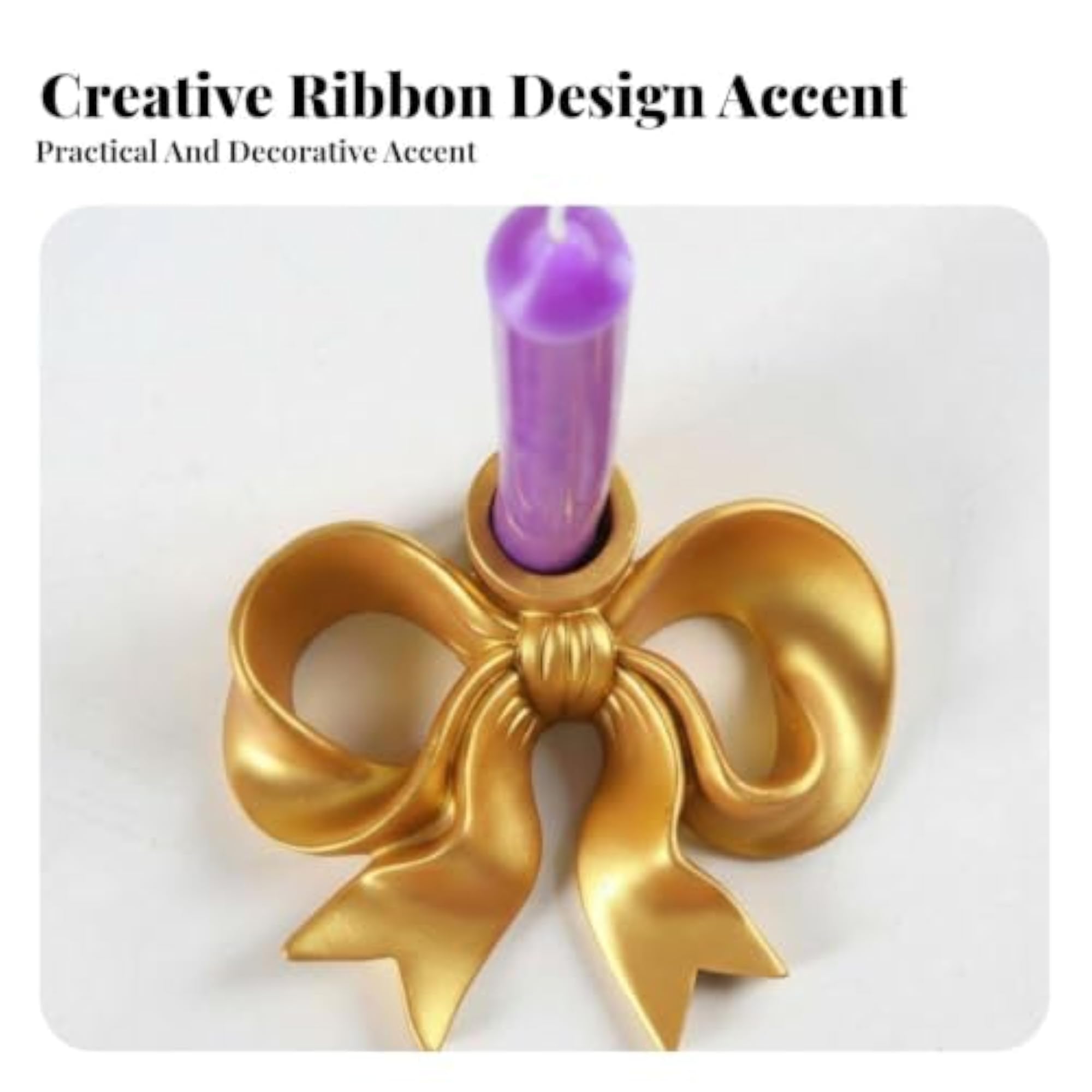 Creative Bow-Shaped Candle Holder, Sophisticated Design