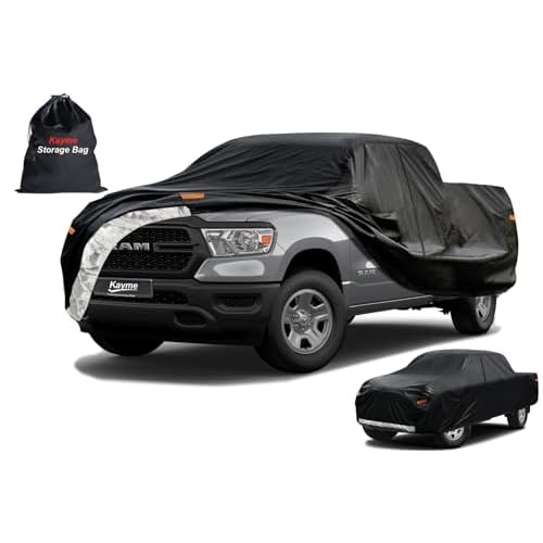 Kayme Truck Cover Custom Fit Dodge Ram 1500/2500/3500 Regular Cab Long Bed, Club/Extended/Quad Cab Short Bed(1994-2025). Full Exterior Heavy Duty Outd