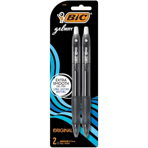 Bolígrafos Gel BIC Gelocity Negro 0.7mm Pack x2