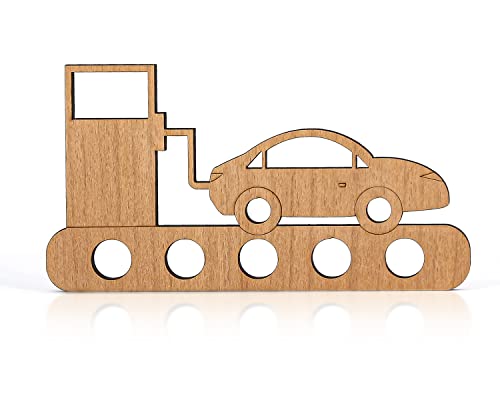 Giftota - Originelle Geburtstag Geldgeschenk Holz - Geldgeschenk für Führerschein, Tankgutschein, neuen Auto - Tankstellen Geschenk - Geschenke aus Holz - Geschenke für Freunde, Familie