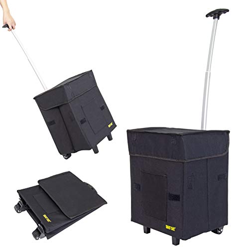 Limited Stock dbest products Smart Cart, BLACK Collapsible Rolling Utility Cart Basket Grocery Shopping Teacher Hobby Craft Art Limited Stock dbest products Smart Cart, BLACK Collapsible Rolling Utility Cart Basket Grocery Shopping Teacher Hobby Craft Art