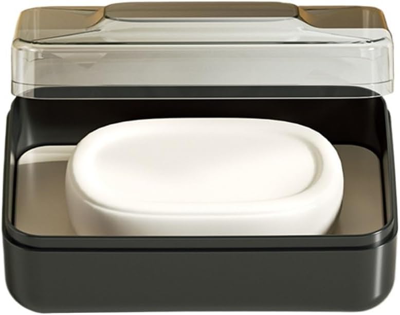 Bathroom Soap Dishes Holder Box with Super Suction Portable Container for Accessories image 2