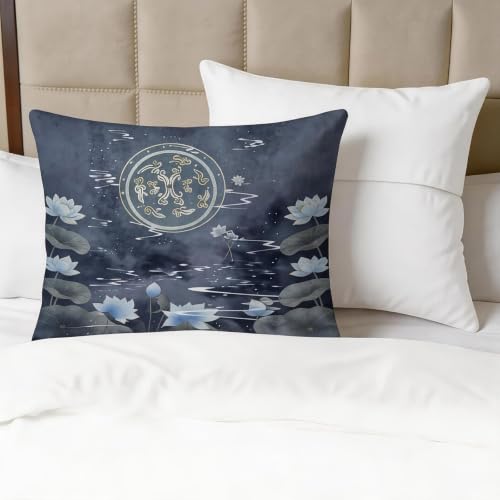 Housse de couette 180x200 microfibre impression 3D lotus - 3