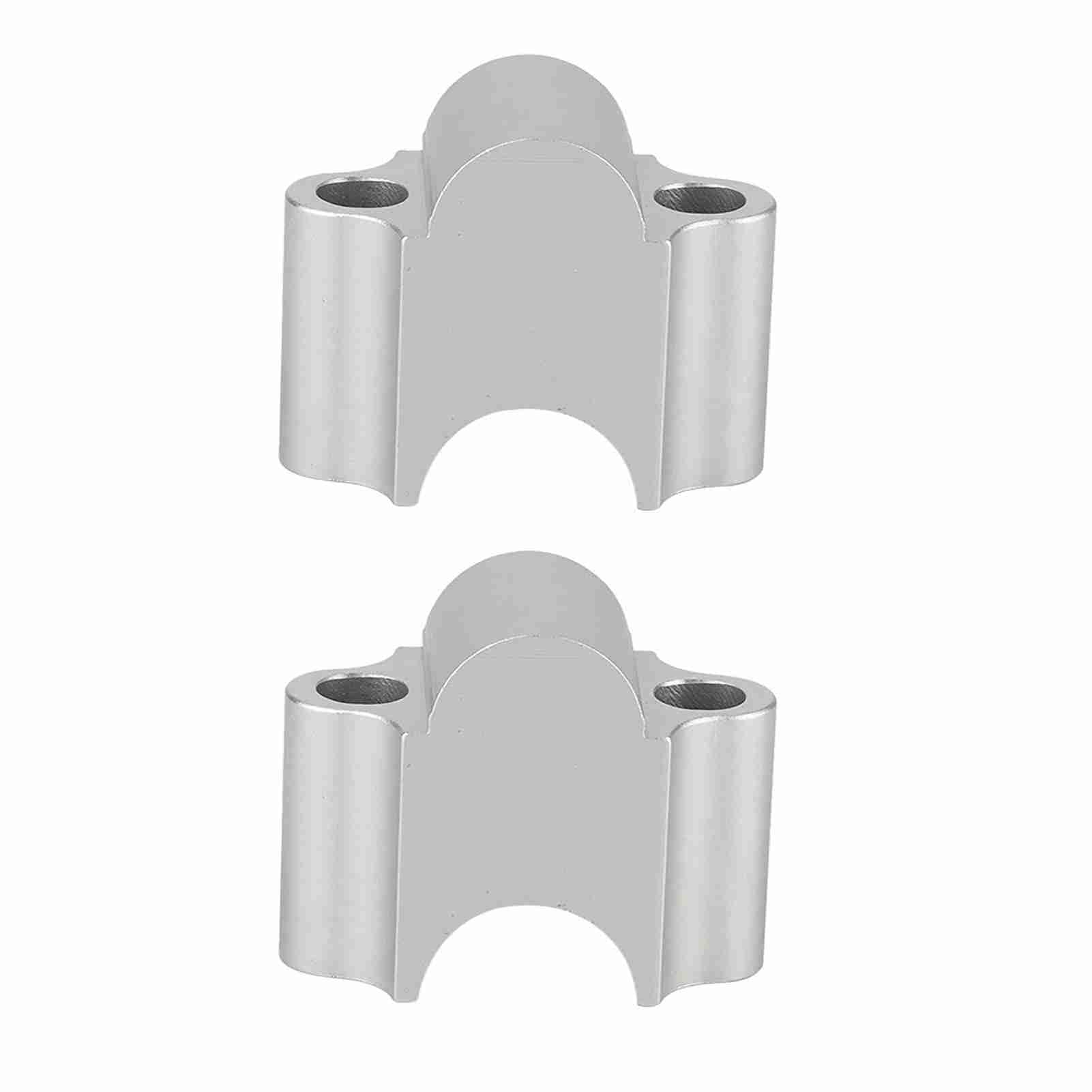 Riser Manubrio Moto, Riser Morsetto Manubrio, Riser Manubrio Universale in Lega di Alluminio 7/8 '' 22mm Morsetto Rialzato Manubrio Moto (Argento cromato)