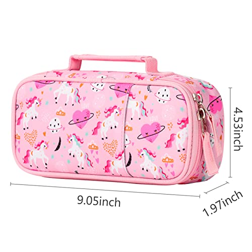 Image of Choco Mocha Unicorn Pencil Case for Girls, Soft Pencil Case Kids Pencils Pouch for Kindergarten Girls, Pink