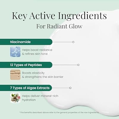 Daily Refresh Hydrating Sheet Mask (6ea), Dewy Glow Niacinamide Face Mask, Dry, Dehydrated&Sensitive Skin, Soothing Hydration Care with Peptides, Retinol & Marine Complex, Korean Skin Care