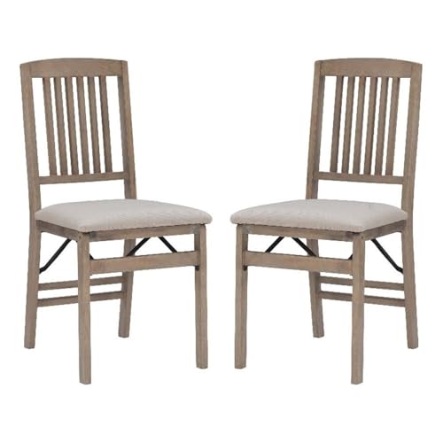Linon Triena Mission-Back Folding Chairs (Set of 2)