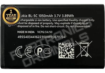 Image of BL5C BL-5C Battery for Nokia N72 Battery with 1 Year Warranty**** (U261)
