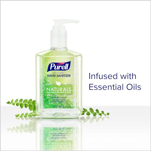 Purell Advanced Hand Sanitizer Naturals with Plant Based Alcohol, Citrus Scent, 8 fl oz Pump Bottle (Pack of 12) - 9626-12-CMR - Image 5
