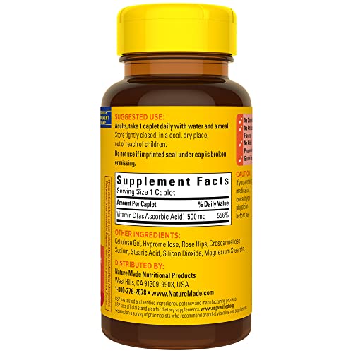 Nature Made 1259A Vitamin C 500 Mg With Rose Hips, Dietary Supplement thumb #7