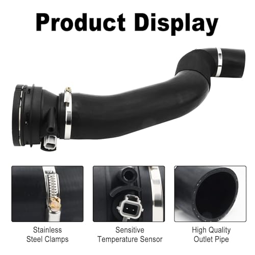 RARAYC Turbo Intercooler Outlet Tube HC3Z-6F073-B Compatible with Ford F250/F350 2017 2018 2019 6.7L Powerstroke Replace# HC3Z6F073B Intercooler Hose - Thumbnail 5