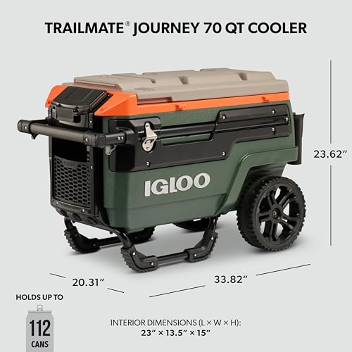 Image of Igloo Trailmate Journey 70Qt Wheeled Cooler | Insulated Hard Shell Ice Chest