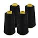 4 PACK of 6000 Yard Spools Black Sewing Thread All Purpose 100% Spun Polyester Overlock Cone (Upholstery, Canvas, Drapery, Beading, Quilting)