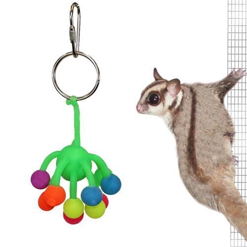 Jungle Canopy Toy Bundle For Small Pets - Colorful Climbing & Forage Cage Accessories For Sugar Gliders, Rats, Ferrets