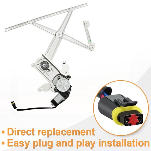 Image of Front Passenger Side Power Window Regulator with Motor Replacement for 94-02 Dodge Ram 1500 2500 3500 Pickup 1994 1995 1996 1997 1998 1999 2000 2001 2002, Right, 741-752
