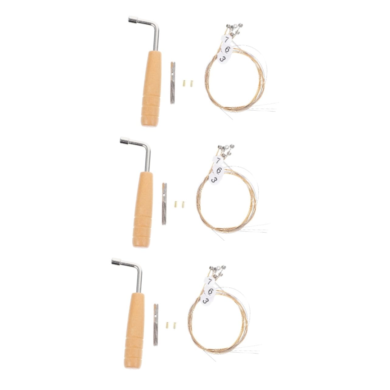 TOYANDONA 3sätze Lyre Harfe Stimmwirbel Und Saiten Ersatzset Teilige Zubehör Für Lyra Langlebig Und Praktisch Kompatibel Mit Gängigen Instrumenten