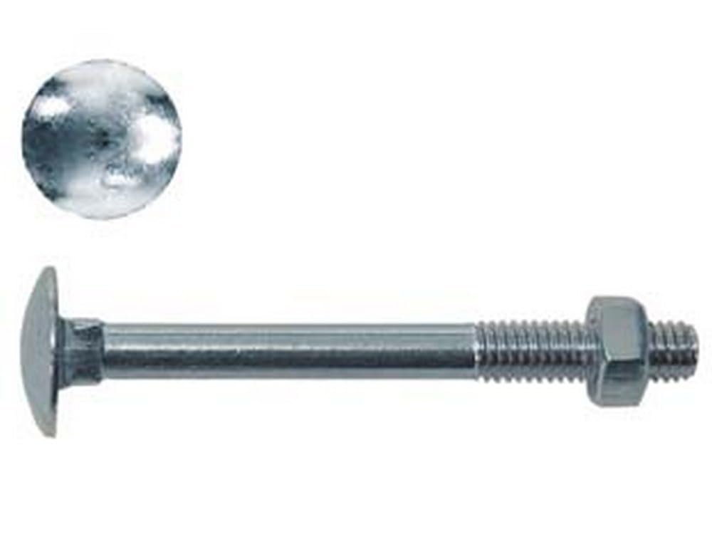 100PZ CAVICCHIE ACCIAIO TESTA TONDA CON DADO - ? mm.10x100